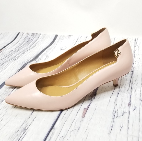 Tory Burch Elizabeth Pointed Toe Leather Pump - Picture 2 of 6